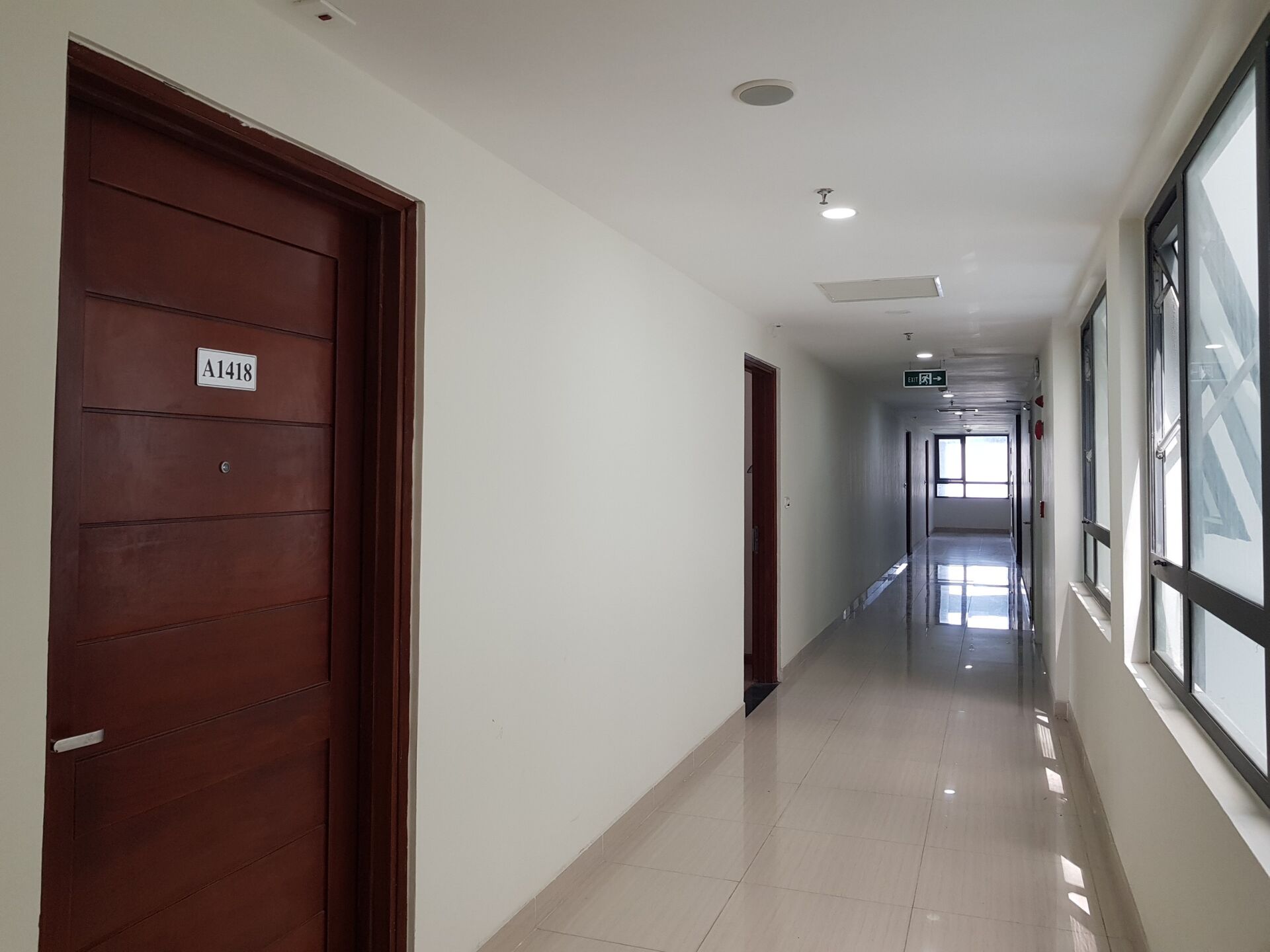 Hành lang rộng 1,8m thoáng tự nhiên của chung cư Epic Home Thái Hà