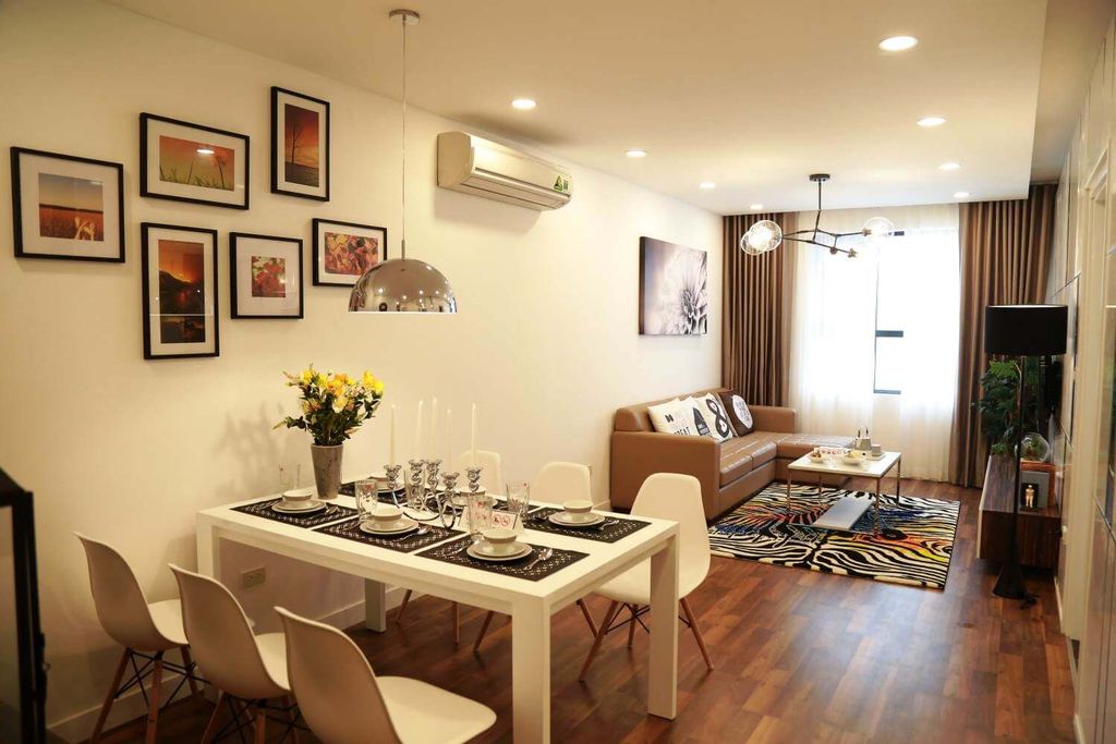 nội thất phòng khách phòng ăn dự án Chung cư TNR Goldmark City